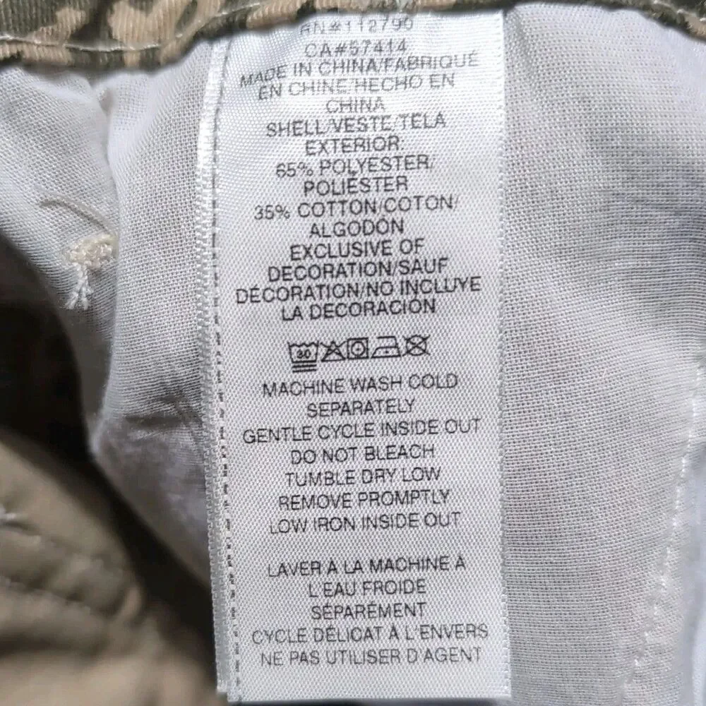 True Religion Men’s 28x32 Green & Khaki Tan Abstract Camo Cargo Pants (701122)
